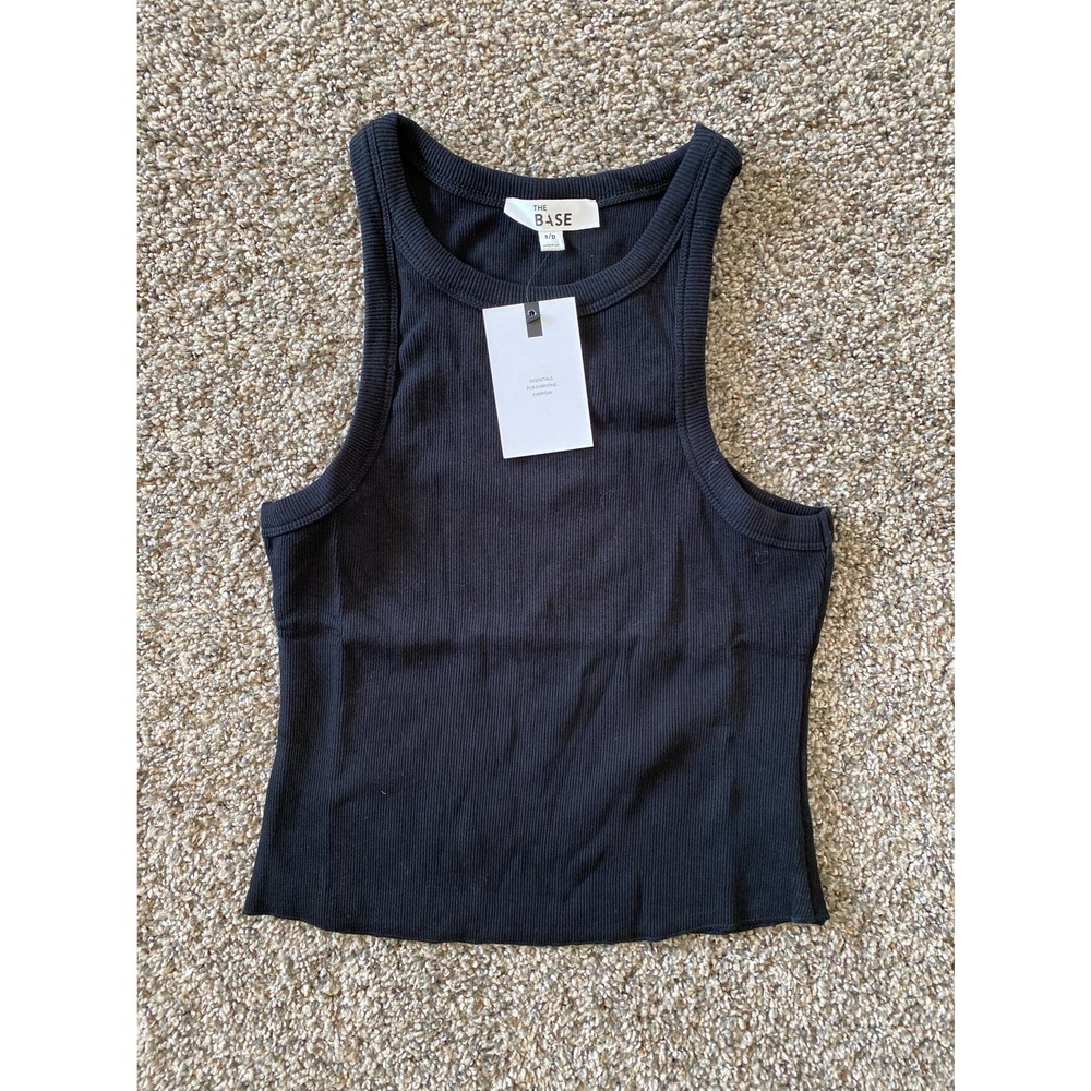The Base Women’s Black ribbed tank top - Small